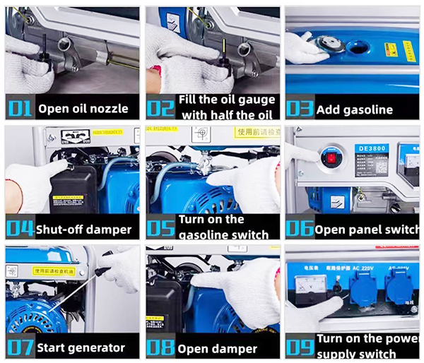 small diesel generator use steps